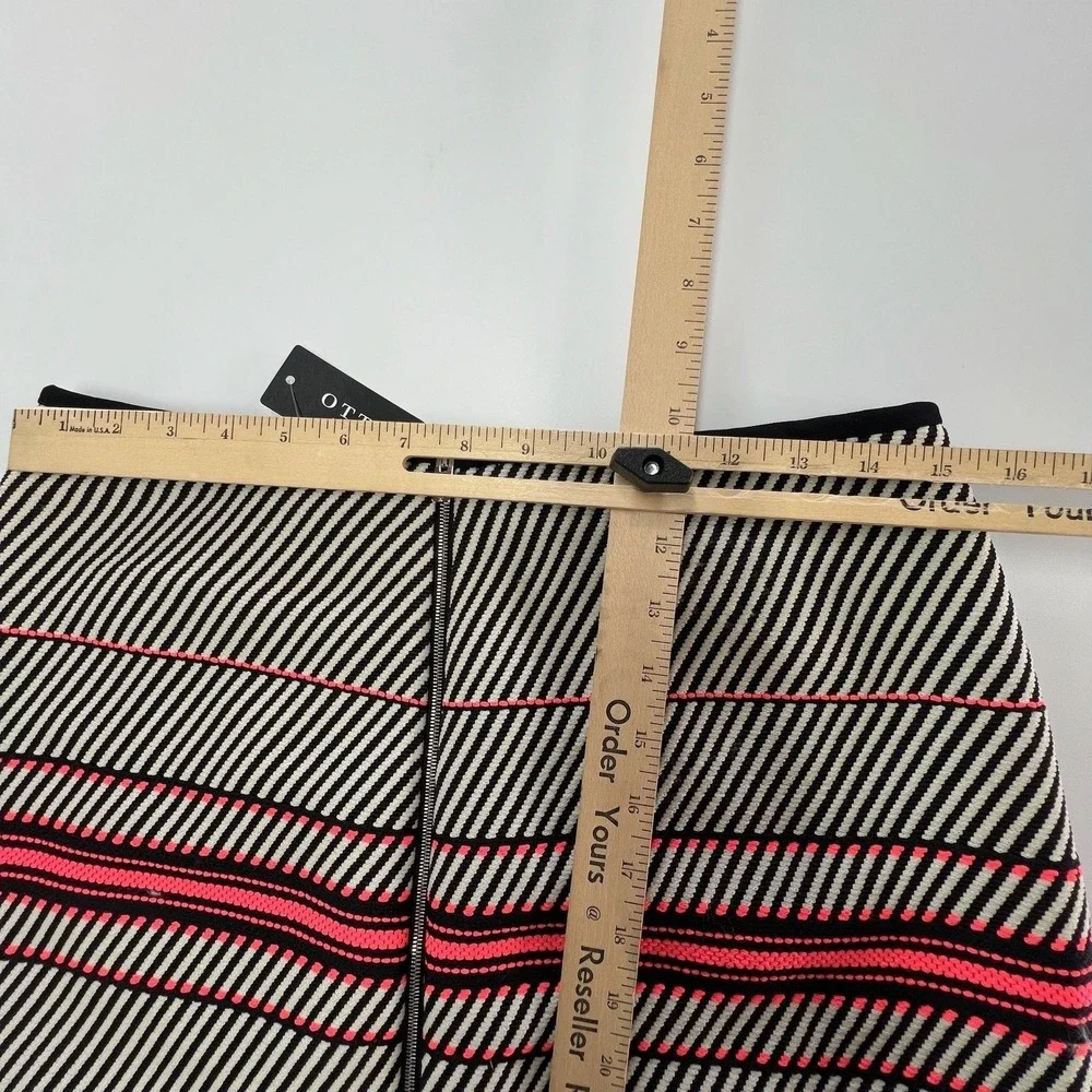 Rag & Bone Skirt Women 4 Black White Bess Miniskirt Striped‎ Geometric Designer
